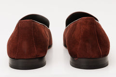 The Lazio Shoe Burgundy Suede Slip-on  Loafer Shoe On Sale